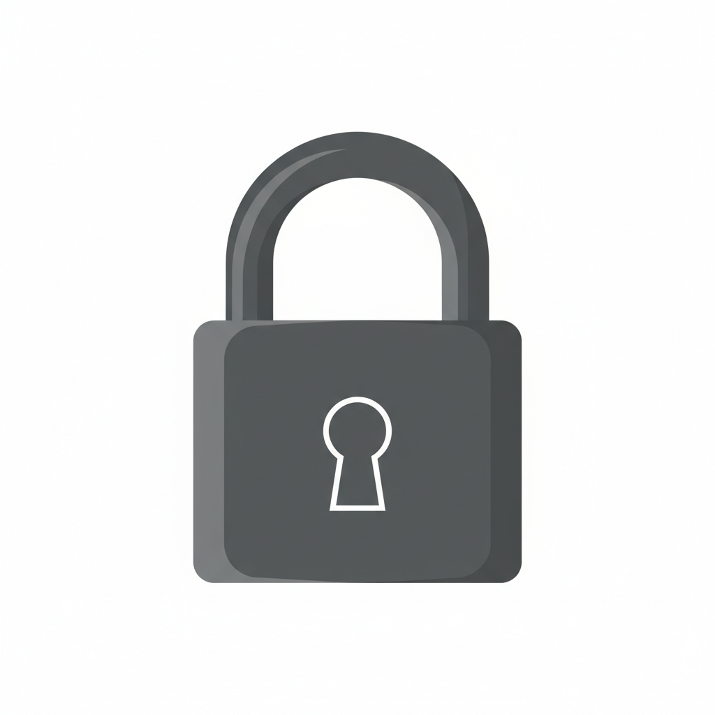 🔒 Je veux un cadenas sans arrière-plan sur un fond neutre.